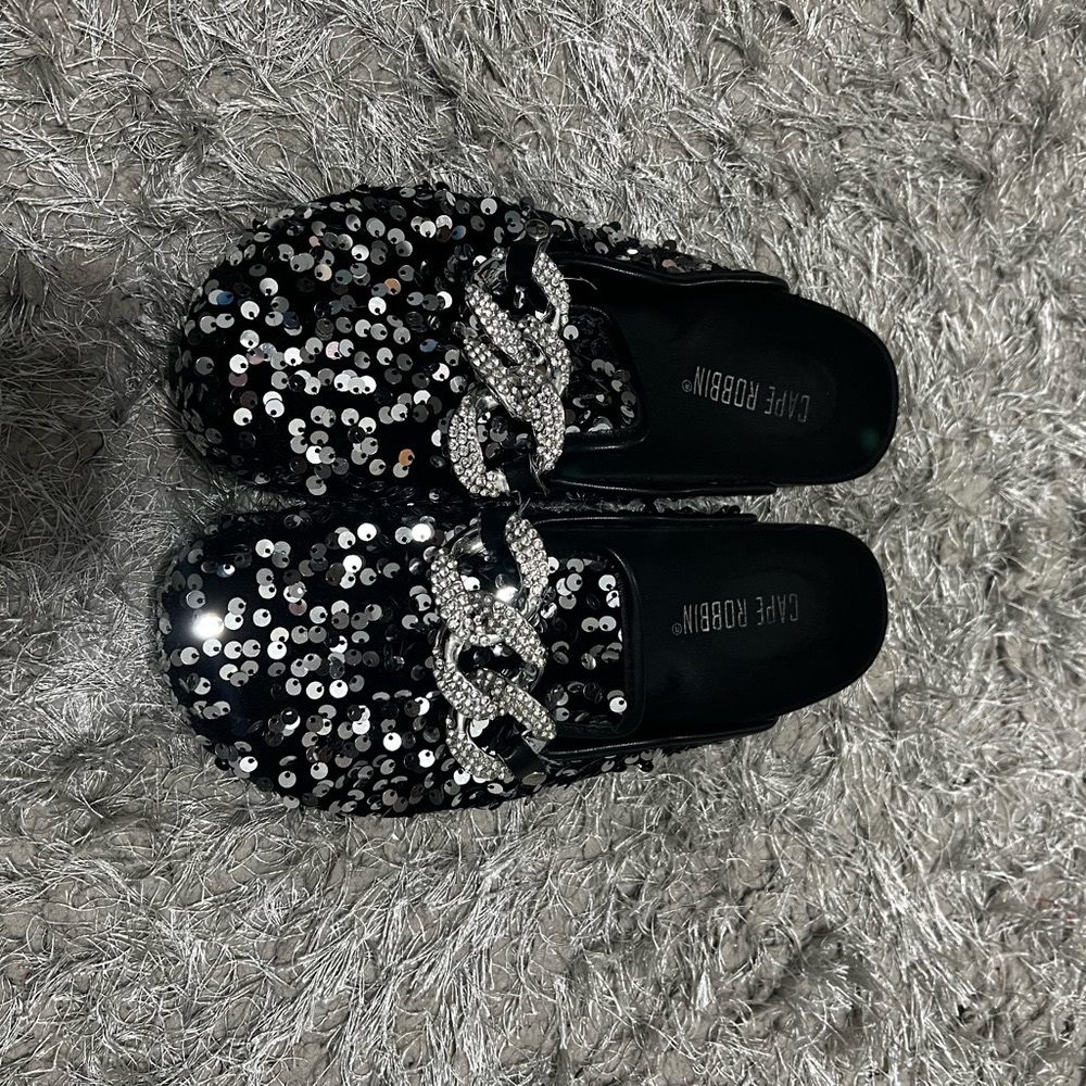 Black Sequin Women's Shoes